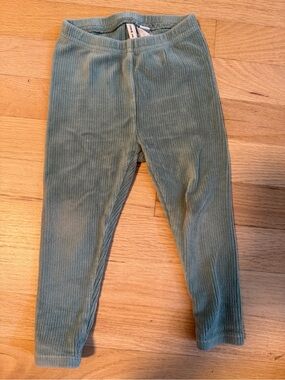 Janie and Jack Sage Green Corduroy Leggings